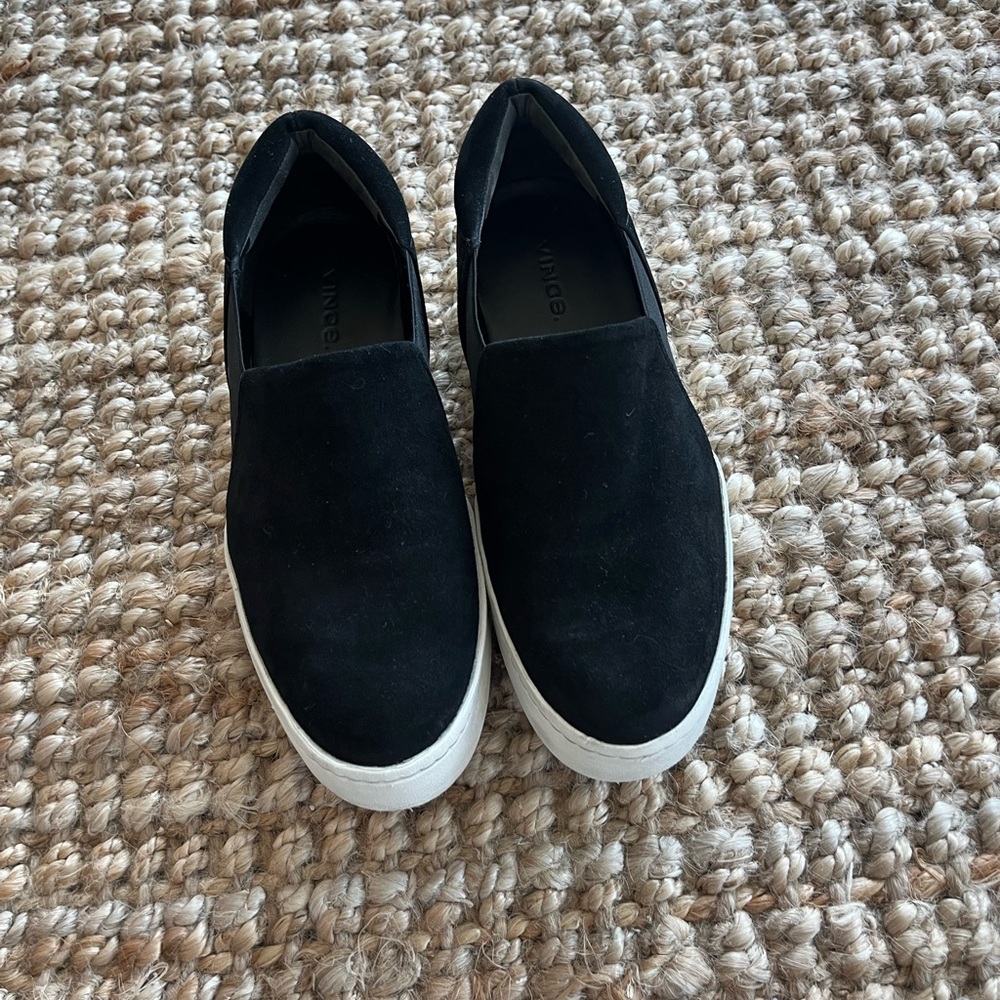 Vince Warren Platform Suede Sneaker Black - Picture 4 of 6